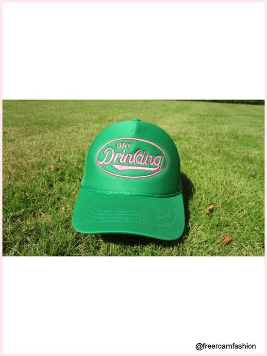 Embroidered Lettering Print Truck Hat Mesh Snapback Baseball Cap main image 4